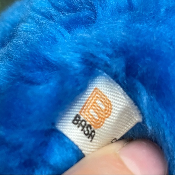 Vintage 1980s Popples FAKIE Plush Toy Bright Blue Stuffie Stuff Animal Neon - Picture 8 of 11